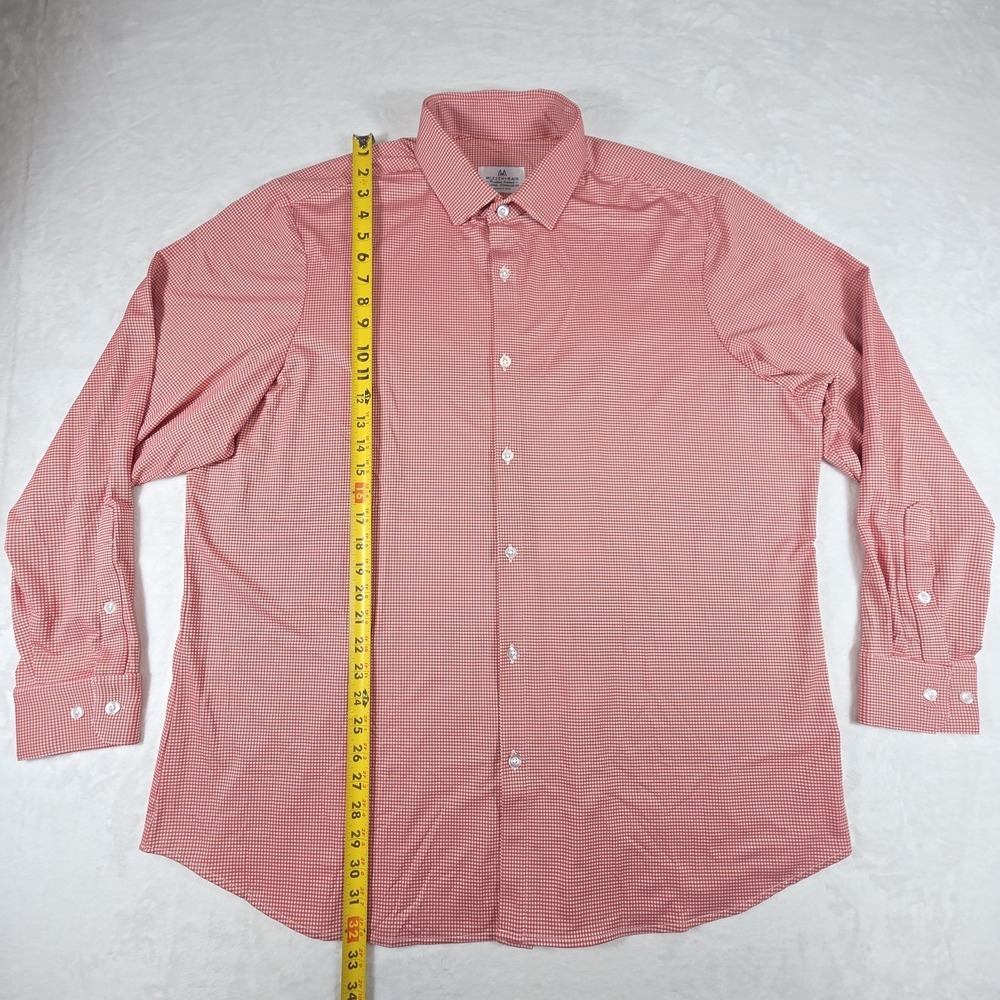 Mizzen Main‎ Shirt Mens 2XL Red Gingham Standard Long Sleeve Performance Stretch - Picture 7 of 9